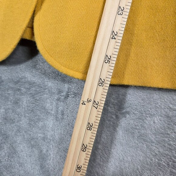 Talbots Blazer Womens 10 Yellow Gold Wool Blend Preppy Academia Career Jacket - Picture 9 of 11